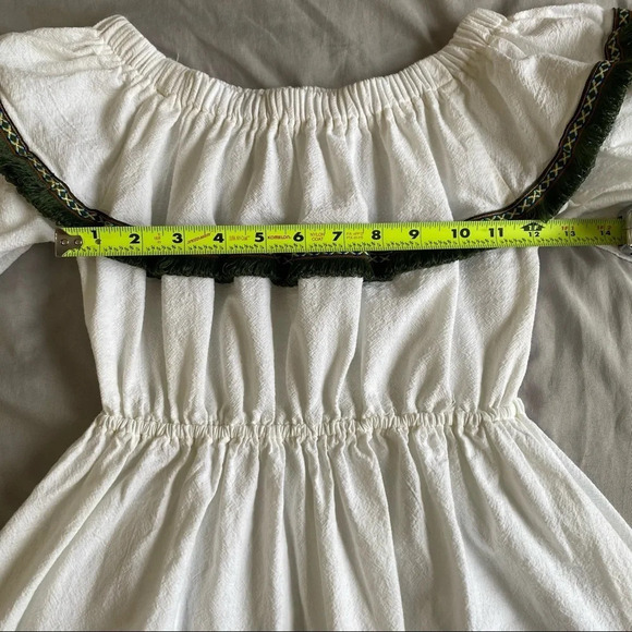 Women’s Off the shoulder white ruffle maxi dress - Picture 5 of 7